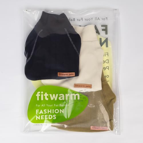 Fitwarm 3 Pack Classic Fleece Dog Sweater for Small Dogs, Medium D613