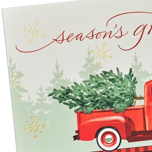 Hallmark Boxed Christmas Cards, Rustic Red Truck (40 Cards with Envelopes) I527113