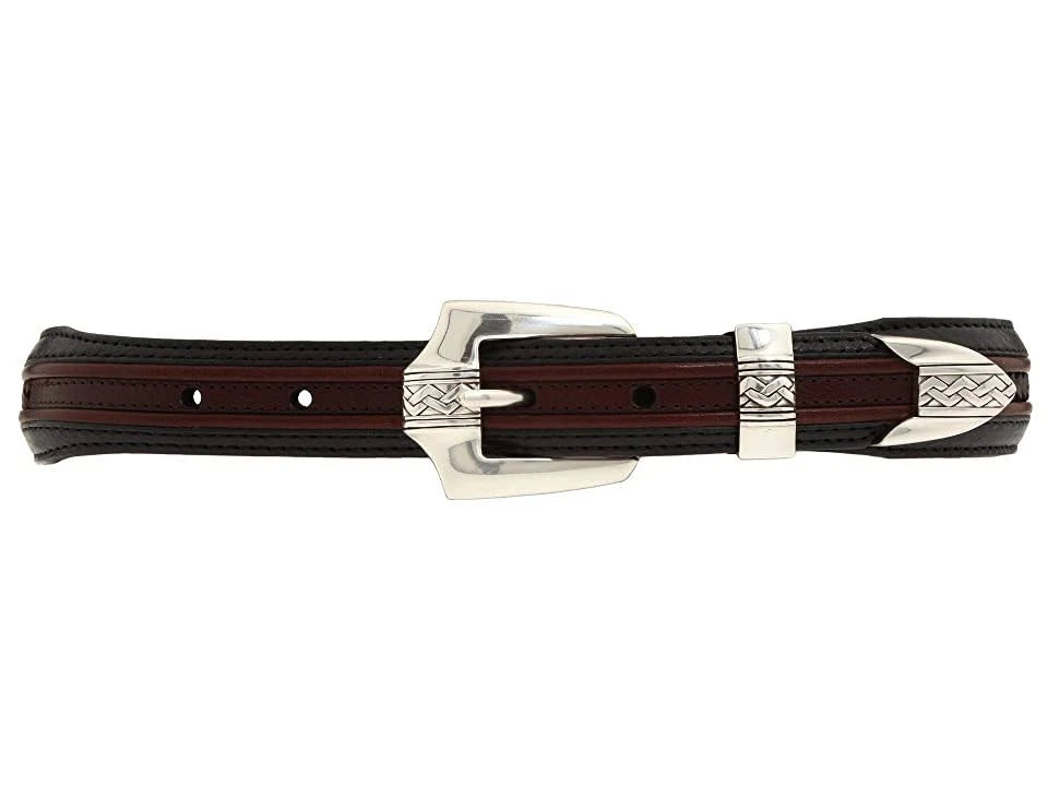 Brighton Pinon Hills Inlay Lace Belt, Size 44, Black-Brown D766866