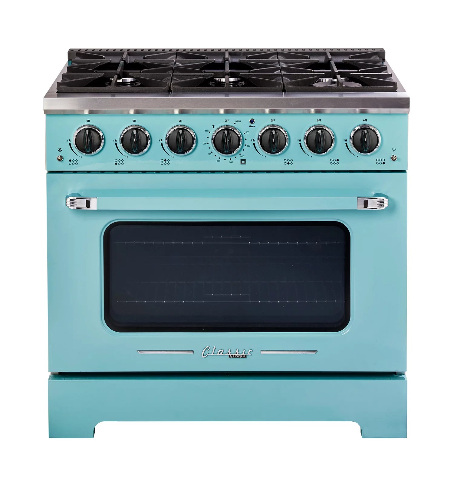 Unique Classic Retro 36" Freestanding Gas Range with Convection Oven P68118