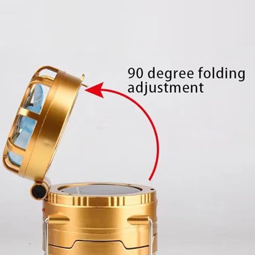5-in-1 Portable LED Camping Lantern with Fan, Solar/USB Rechargeable, Phone Charger X217882