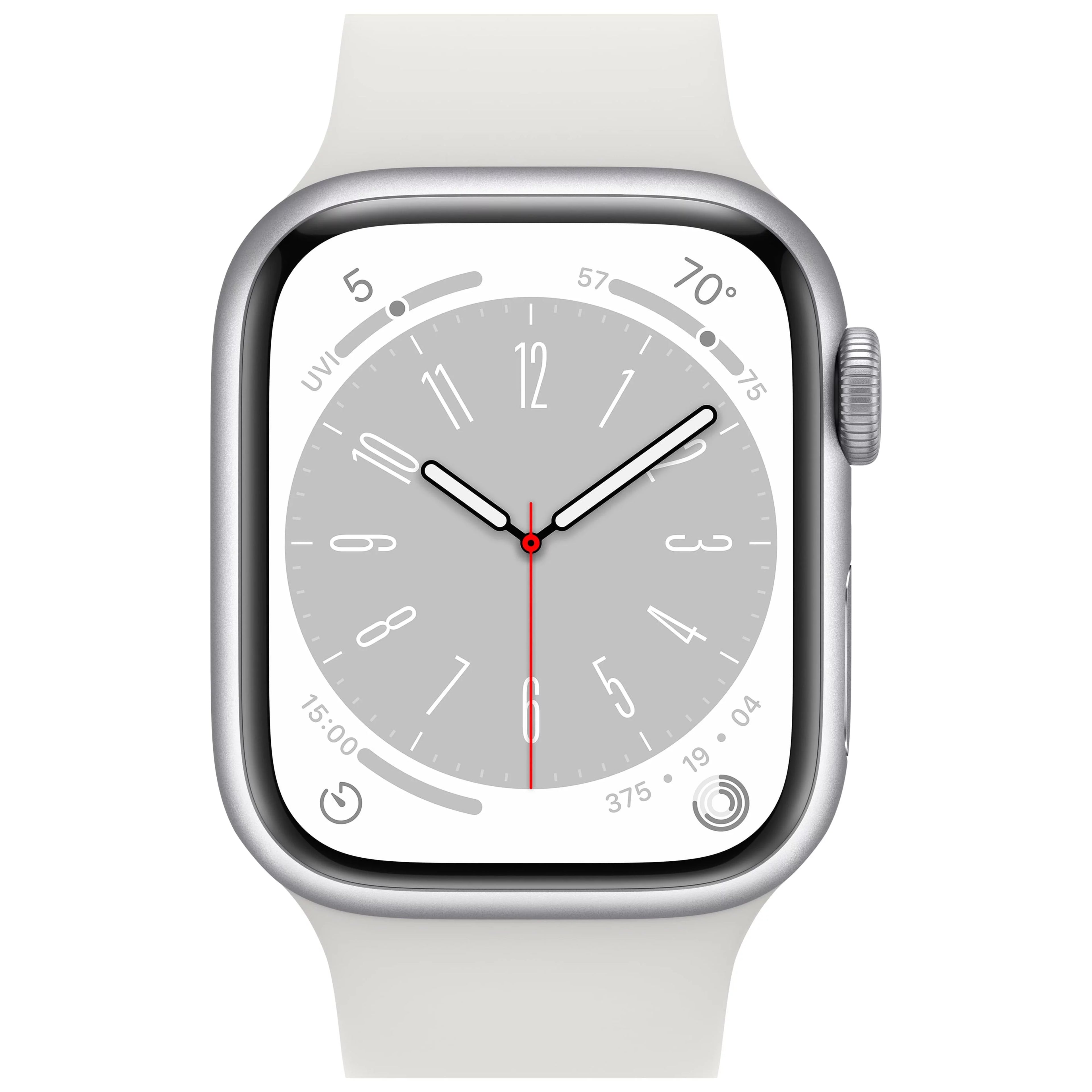 Apple Watch Series 8 GPS + Cellular 41mm Silver Aluminum Case with White Sport Band P313