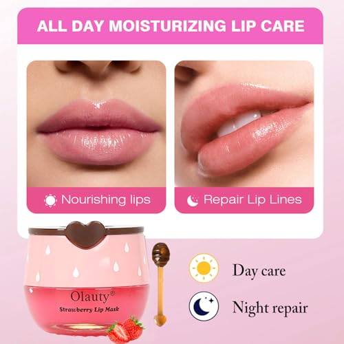 6 PCS Bee Lip Balm Mask Honey Pot, Moisturizing Overnight Lip Care M561365