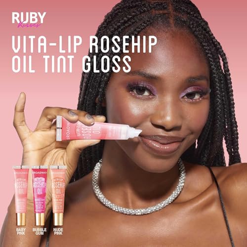 Ruby Kisses Broadway Vita-Lip Clear Lip Gloss 8 Pack, Ultra-Hydrating with Vitamins T1692