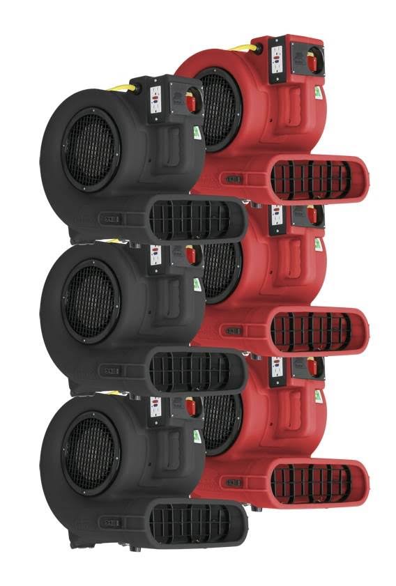B-Air Dryers VP-33 ETL Red Grizzly 1/3 HP Carpet Dryer Air Mover G6504