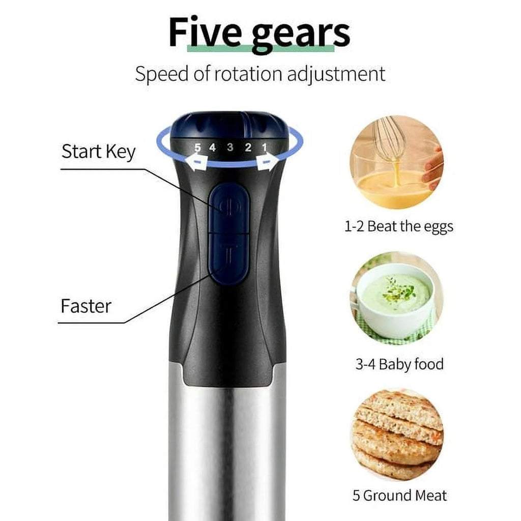 Immersion Blender 4-in-1, 1000W Handheld Electric Blender for Kitchen S29138