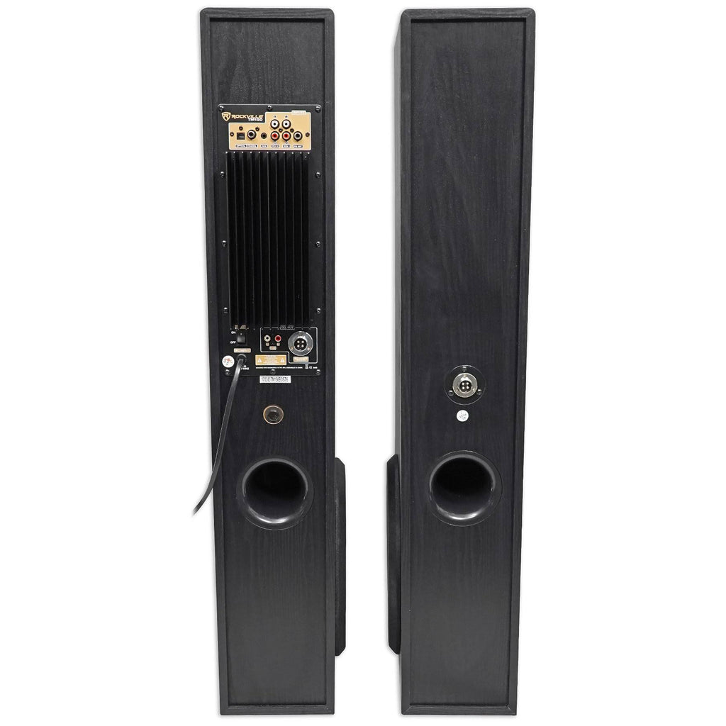 Rockville TM150B Black Tower Speakers with 10x22 Sub, Bluetooth, USB Z529034