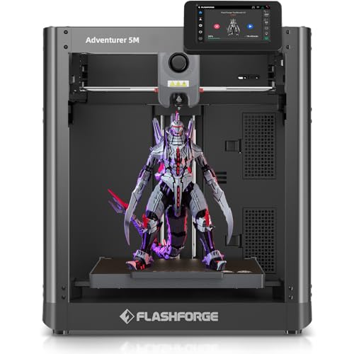 FLASHFORGE Adventurer 5M 3D Printer with Auto Leveling, 600mm/s High-Speed, Quick-Detach Nozzle H9340