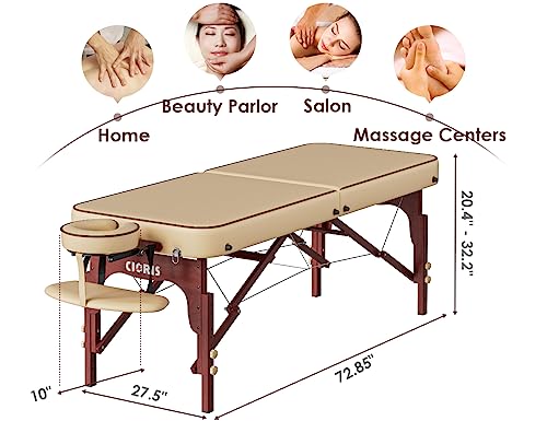 CLORIS 84" Portable Massage Table with Carrying Bag Z191211
