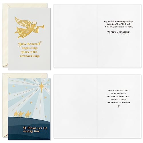 Hallmark Religious Christmas Card Assortment Heavenly Peace, 36 Cards with Envelopes E111523