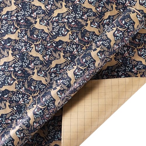 RUSPEPA Christmas Wrapping Paper Jumbo Roll Kraft Paper, Christmas Tree Design, 30 in x 100 ft U53088