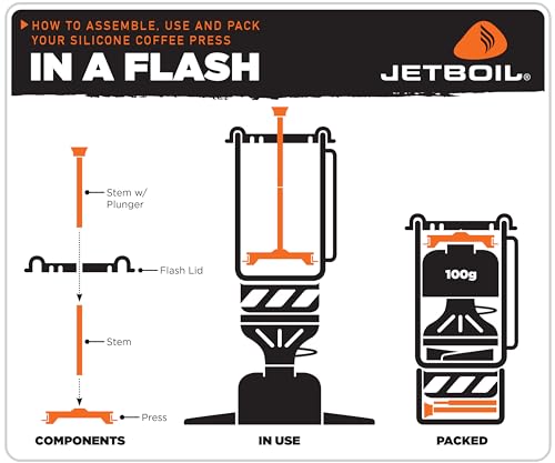 Jetboil Silicone French Press Coffee Maker for Camping Z20420