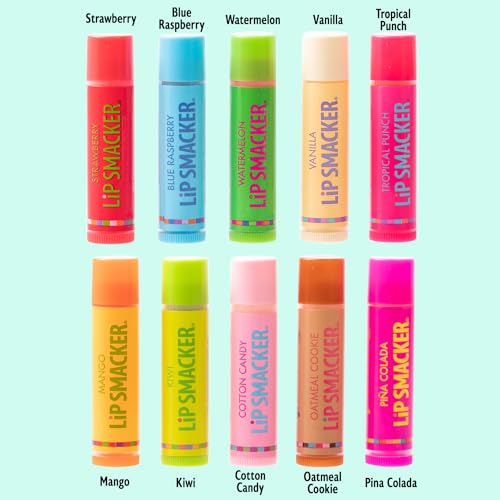 Lip Smacker Original Party Pack - 10 Moisturizing Lip Balms, Classic Flavors S23577