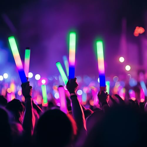 68 Pack LED Foam Glow Sticks for Weddings & Parties L39023