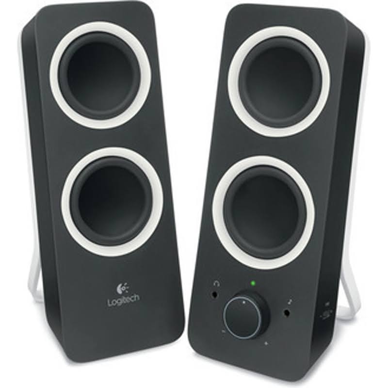 Logitech Z200 2.0 Multimedia Speaker - Pair - Black - Megean
