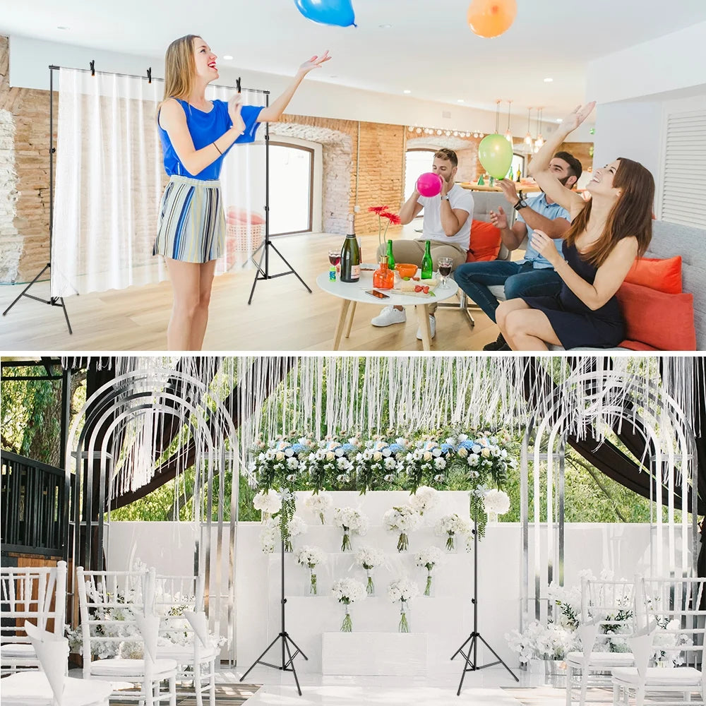 10ft Adjustable Background Support Stand with Clamps and Sandbags for Photography Studio B82116
