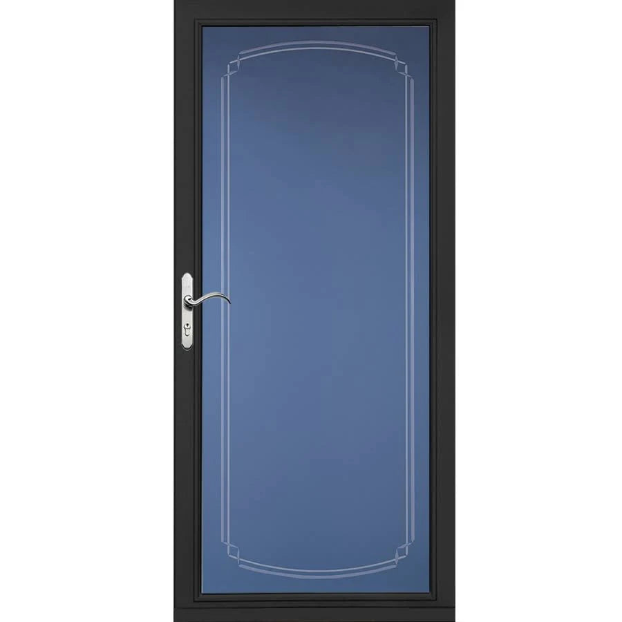 Pella Select 36-in x 81-in Black Full-View Universal Reversible Aluminum Storm Door | 6000AB05217 - Avayadevconnect