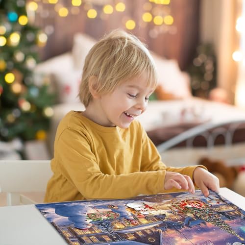 Nattork Jigsaw Puzzle 1000 Pieces for Adults, Christmas House W31652