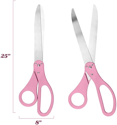 Deluxe Grand Opening Ribbon Cutting Kit - 25" Giant Scissors with Gold Satin Ribbon M4491