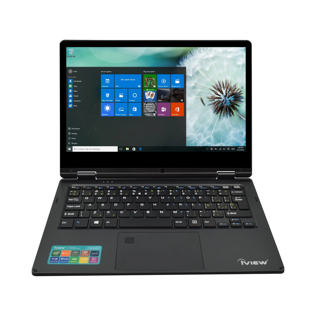 IVIEW-Maximus IV Ultra-Slim 11.6" 360° Convertible Laptop, Touch Screen, 1920 × 1080 High Resolution, 4GB/64GB Wins 10 Pro