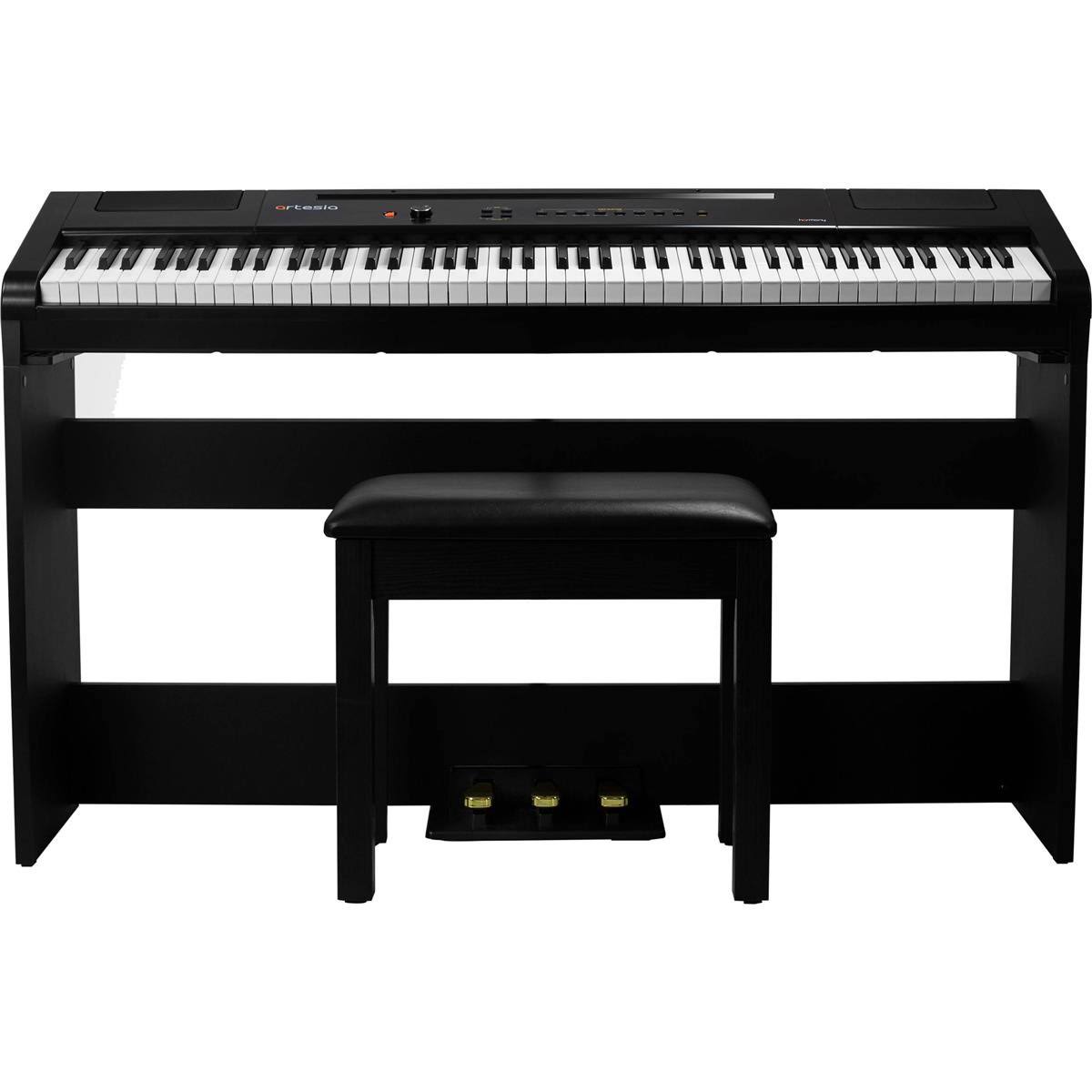 Artesia Harmony 88-Key Digital Home Piano, Black - Megean