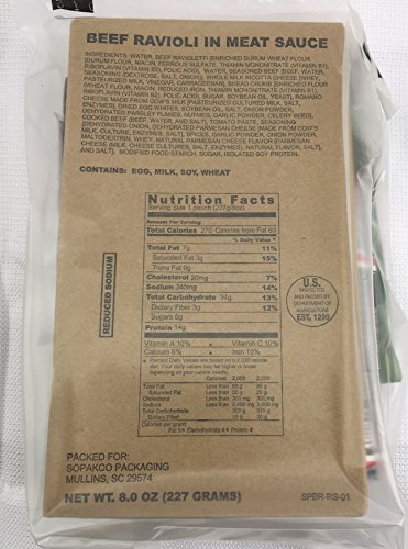 SOPAKCO Sure-Pak MRE Reduced Sodium Emergency Ration Meals, 14 Pack V754301