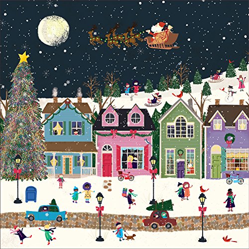 Galison Winter Lights Foil Puzzle, 500 Pieces, 20" x 20" Holiday Jigsaw Puzzle P8985