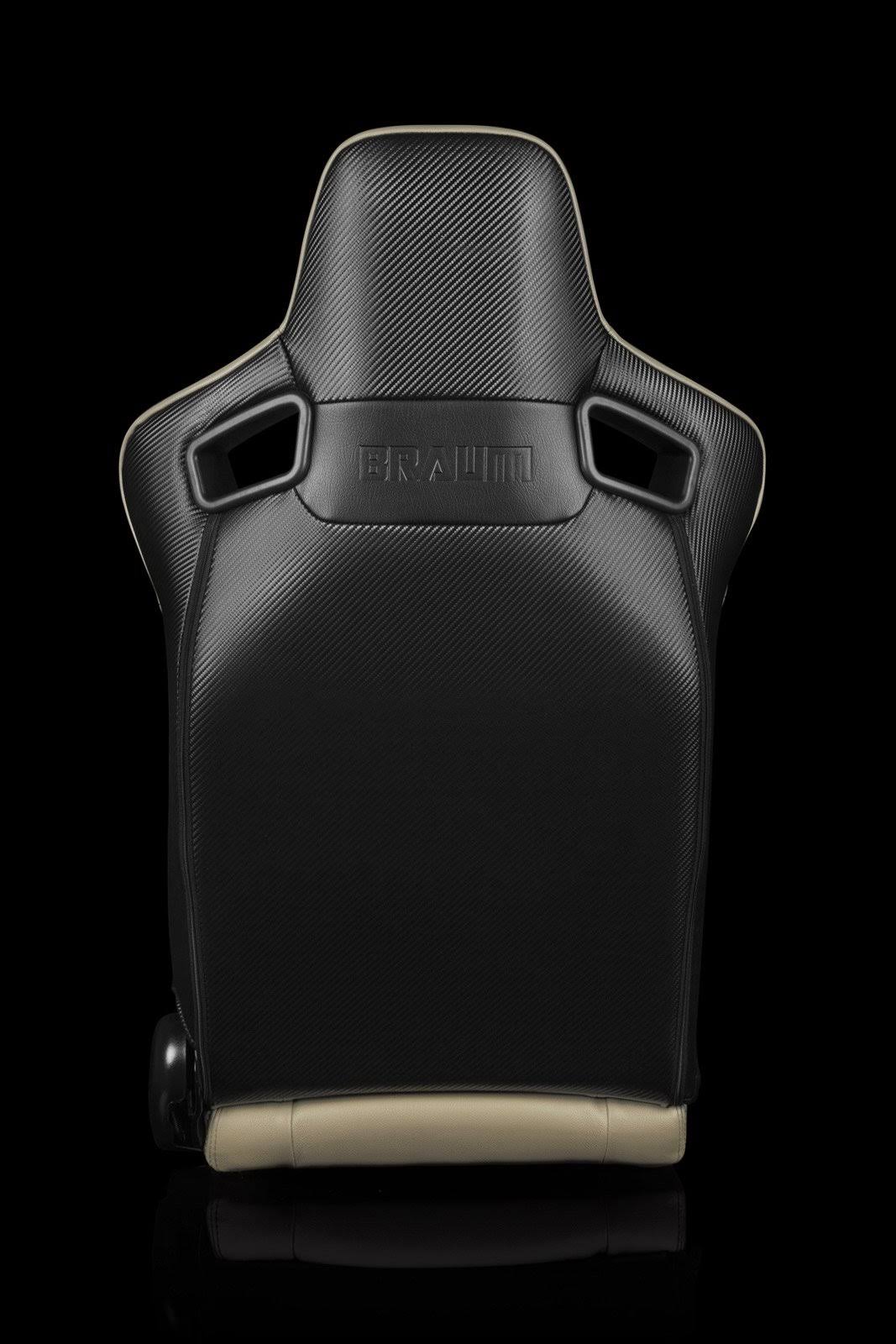 Braum Elite Series Beige Leatherette Racing Seats Pair I45836