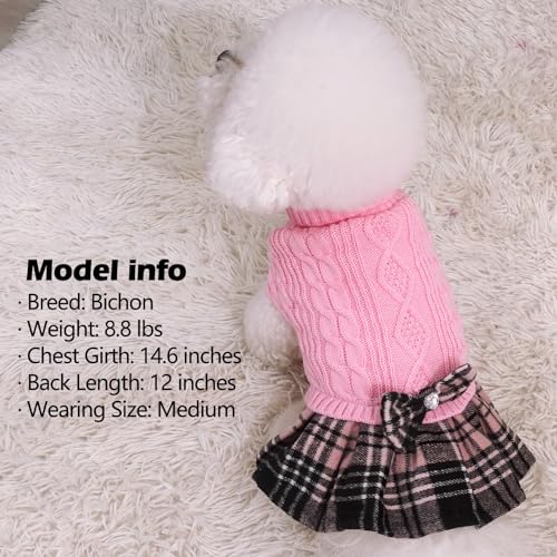 KYEESE Dog Sweater Knitwear with Bowtie for Small Dogs R875009