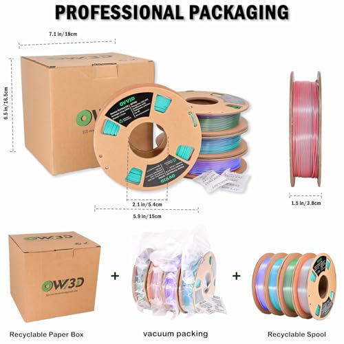 OVV3D Wood PLA Filament Bundle 1.75mm 200g 4 Pack Y521193