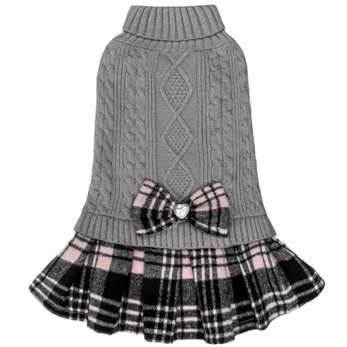 KYEESE Dog Sweater Knitwear with Bowtie for Small Dogs R875009