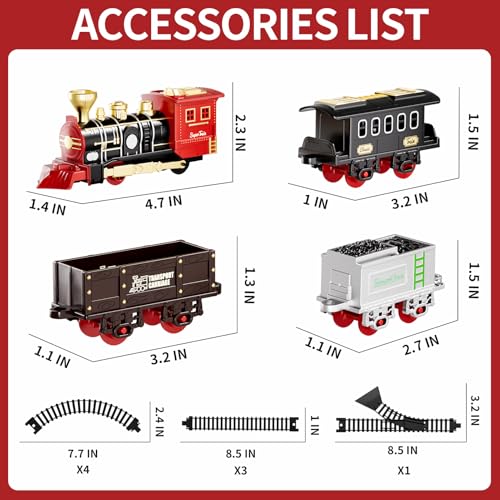 Christmas Train Set with Lights and Sound for Kids Ages 4-8 C174