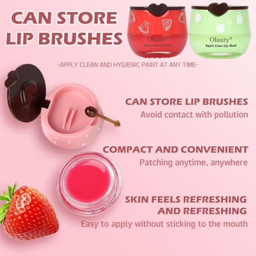 6 PCS Bee Lip Balm Mask Honey Pot, Moisturizing Overnight Lip Care M561365