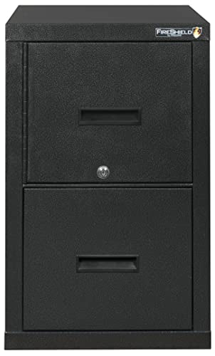 FireKing® FireShield 22" Vertical 1-Drawer File Cabinet and Safe, Black Stone Z8493