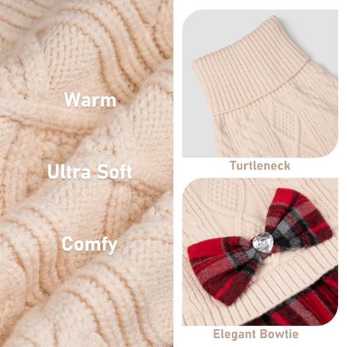 KYEESE Dog Sweater Knitwear with Bowtie for Small Dogs R875009