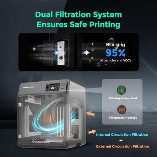 FLASHFORGE Adventurer 5M 3D Printer, Auto Leveling, 600mm/s High Speed I42024