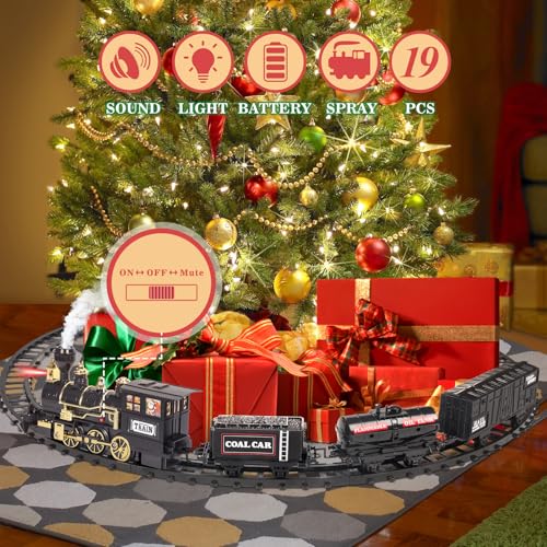Gloween Train for Christmas Tree with Steam, Light & Sound E7777