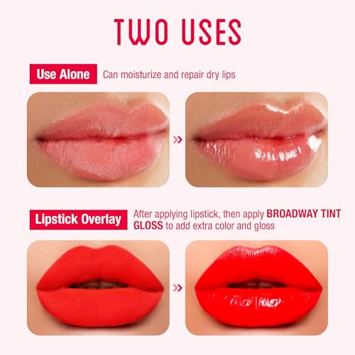 Ruby Kisses Broadway Vita-Lip Clear Lip Gloss 8 Pack, Ultra-Hydrating with Vitamins T1692