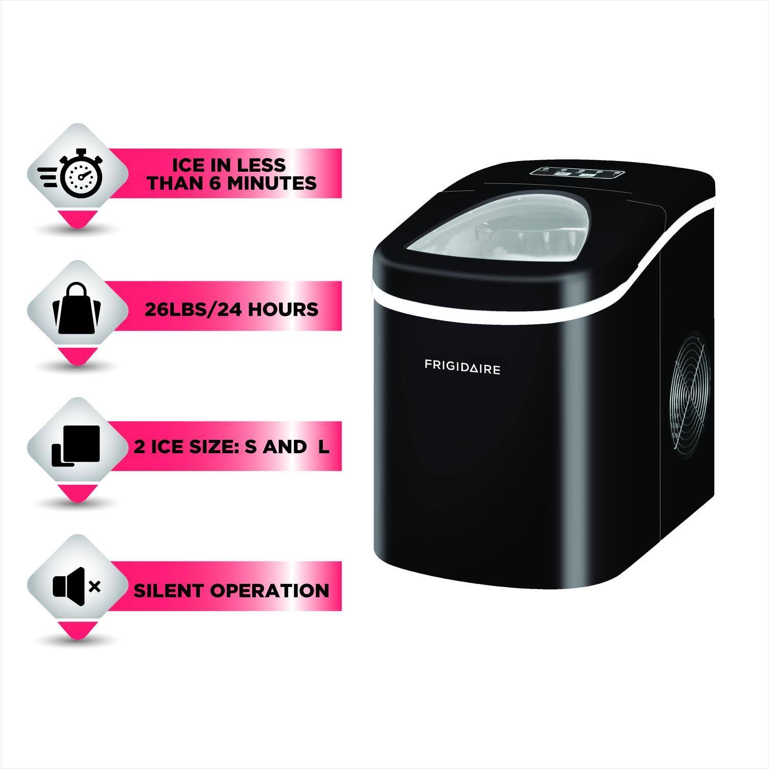 Frigidaire 26lb Portable Countertop Ice Maker, Black M1027