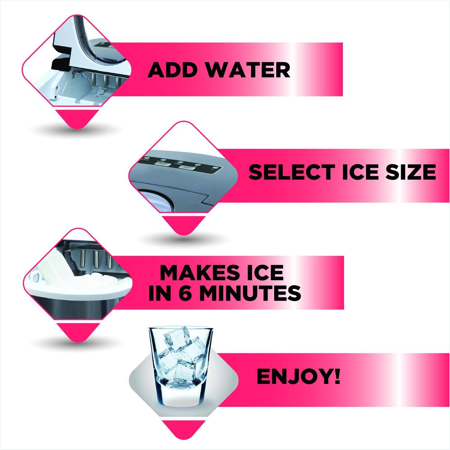 Frigidaire 26lb Portable Countertop Ice Maker, Black M1027