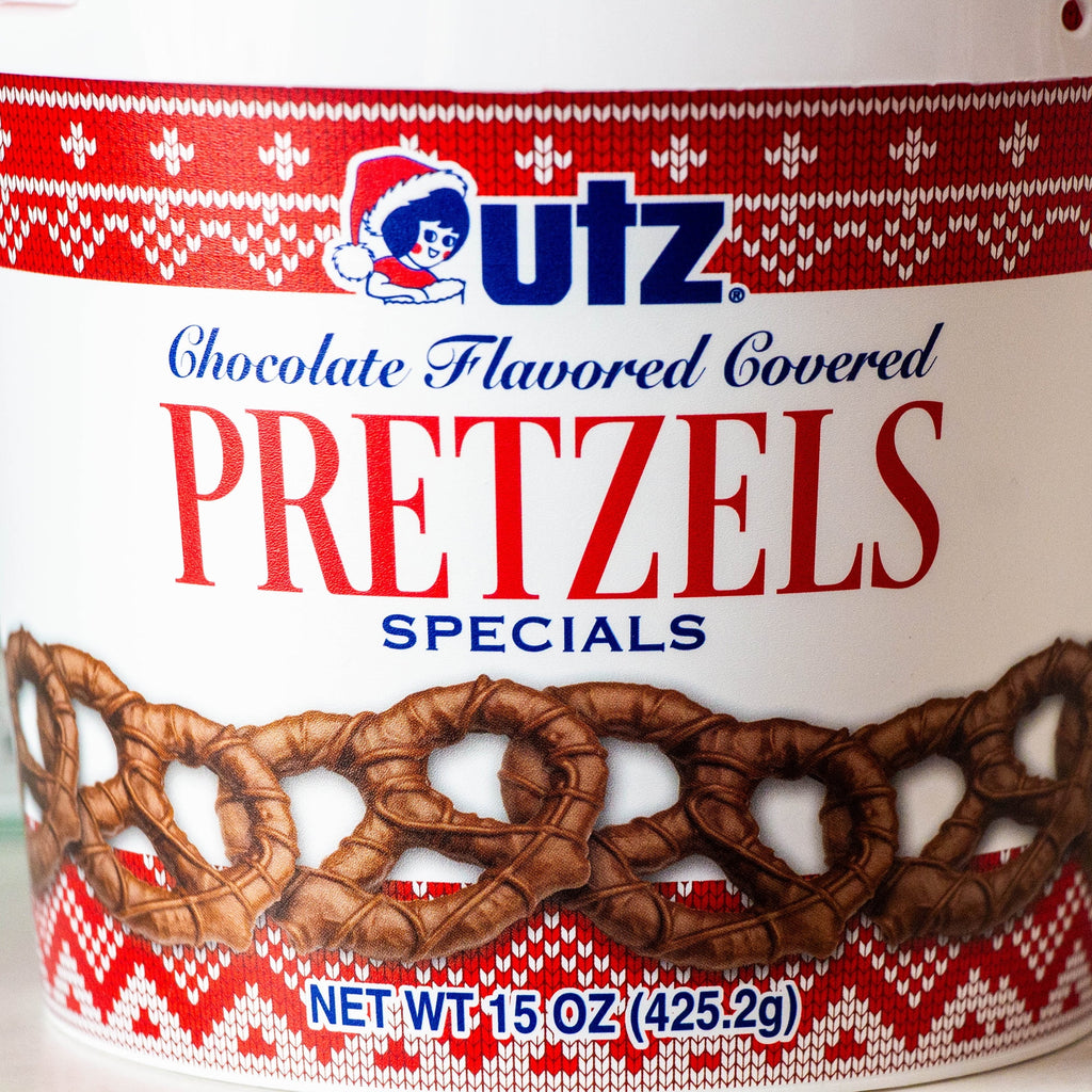 Utz Chocolate Covered Holiday Pretzels 3-Pack and Kettle Popcorn Bundle by Noblecrunch R834973
