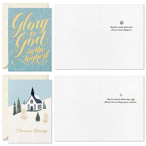 Hallmark Religious Christmas Card Assortment Heavenly Peace, 36 Cards with Envelopes E111523