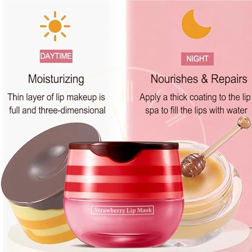 6 PCS Bee Lip Balm Honey Pot Propolis Lip Mask Moisturizing W289