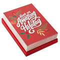 Hallmark Modern Boxed Christmas Cards with Envelopes, Evergreen Branches and Holly A12256
