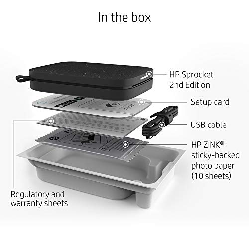 HP Sprocket Portable 2x3 Instant Photo Printer (Luna Pearl) A89391