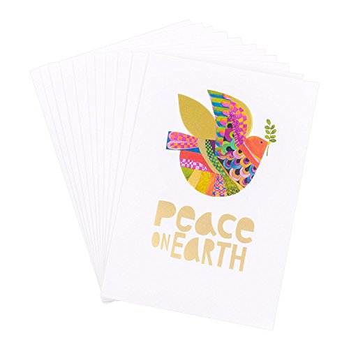 Hallmark UNICEF Boxed Christmas Cards Peace On Earth Dove, 12 Cards with Envelopes Y51676