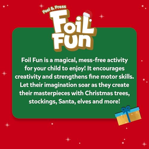 Skillmatics Foil Fun Christmas Ornaments, Mess Free Art Craft Kit for Kids Ages 4-9 S207