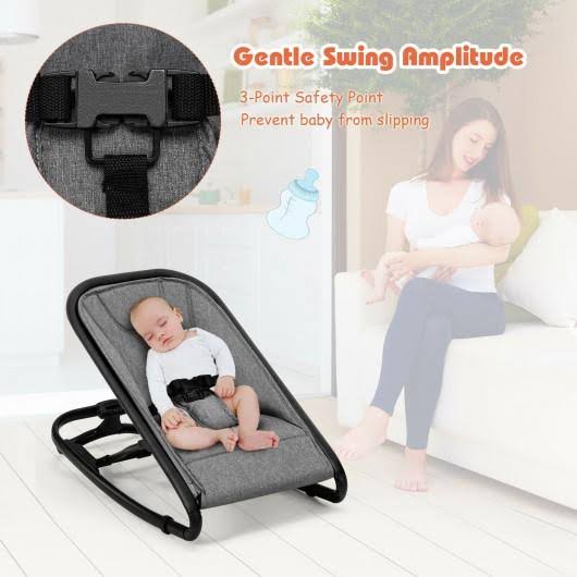 Adjustable Baby Bouncer and Rocker, Gray B290