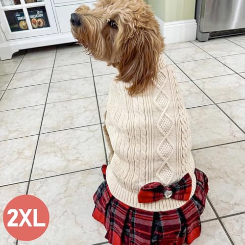 KYEESE Dog Sweater Knitwear with Bowtie for Small Dogs R875009