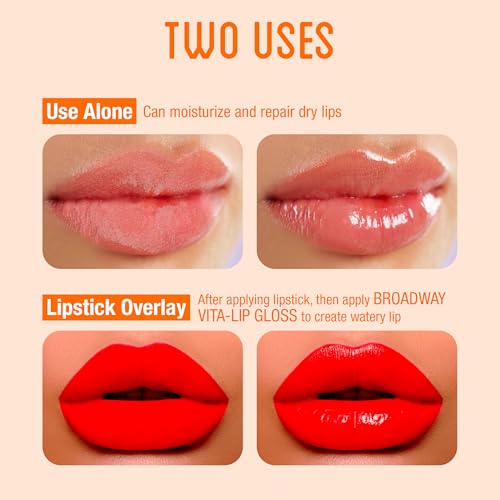 Ruby Kisses Broadway Vita-Lip Clear Lip Gloss 8 Pack, Ultra-Hydrating with Vitamins T1692